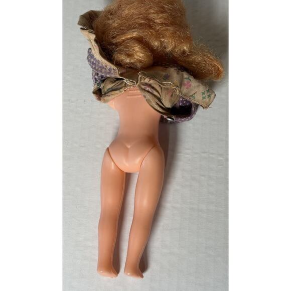 Vintage Made in Hong Kong 1970s Brown Blond Red Hair Girl Doll 8" Lot of 3 - Picture 15 of 16